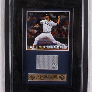 David Price Game Used frame - COA